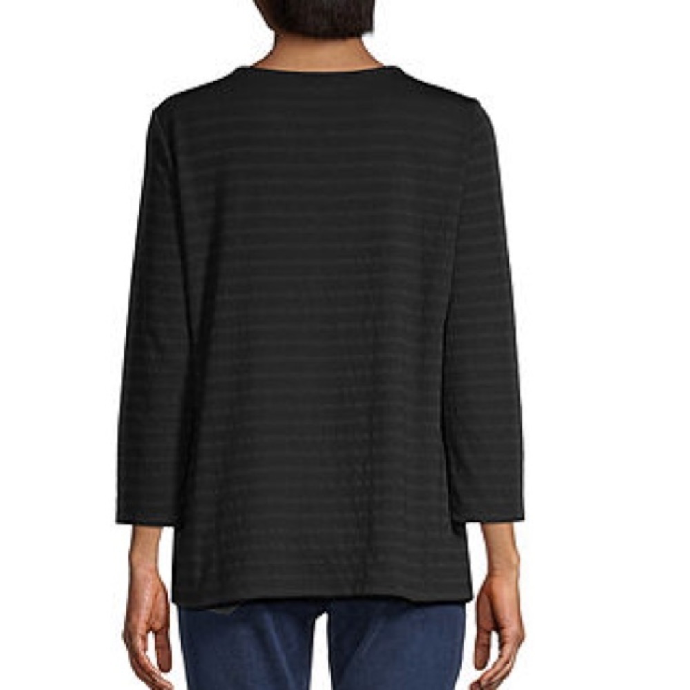 Liz Claiborne- Womens Keyhole Neck 3/4 Sleeve Blouse, NEW - Picture 3 of 3